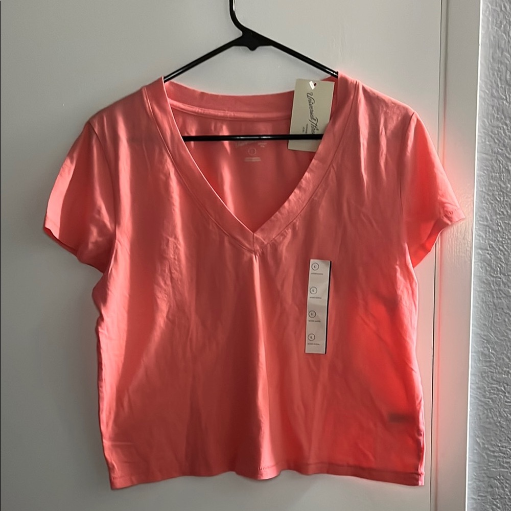 Universal Thread Women's Pink V-Neck Top
